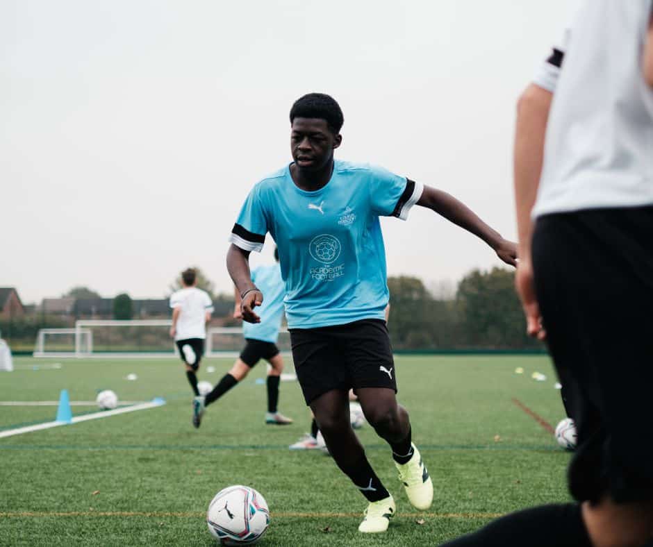 Image of Laurus Ryecroft Sixth Form student on the Academic Football Pathway. 