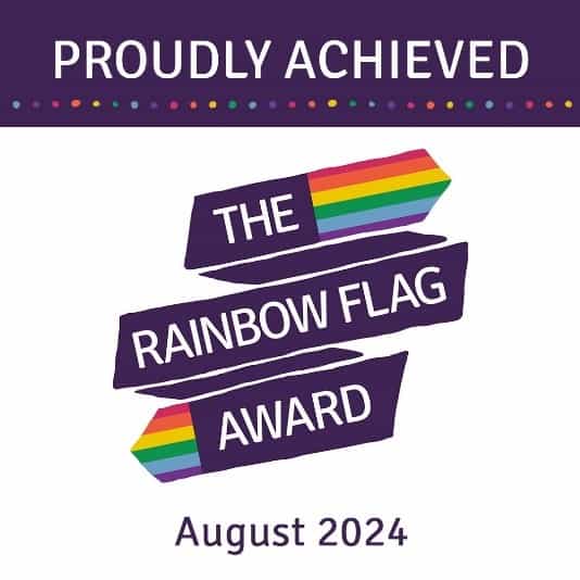 Image of The Rainbow Flag Award issued to Laurus Ryecroft.